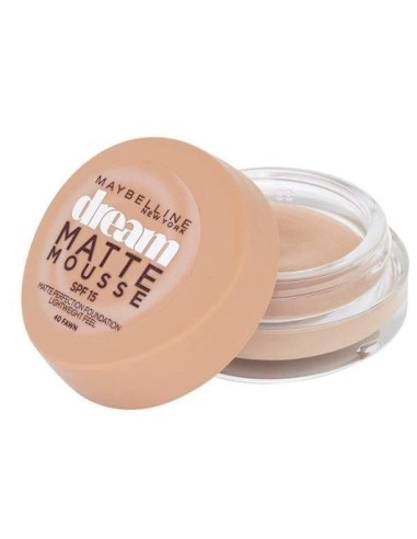 4518 کرم پودر میبلین دریم مت موس رنگ 40 fawn هلویی maybelline dream matte mousse foundation کرم پودر میبلین دریم مت موس رنگ 40 Fawn هلویی Maybelline Dream Matte Mousse Foundation